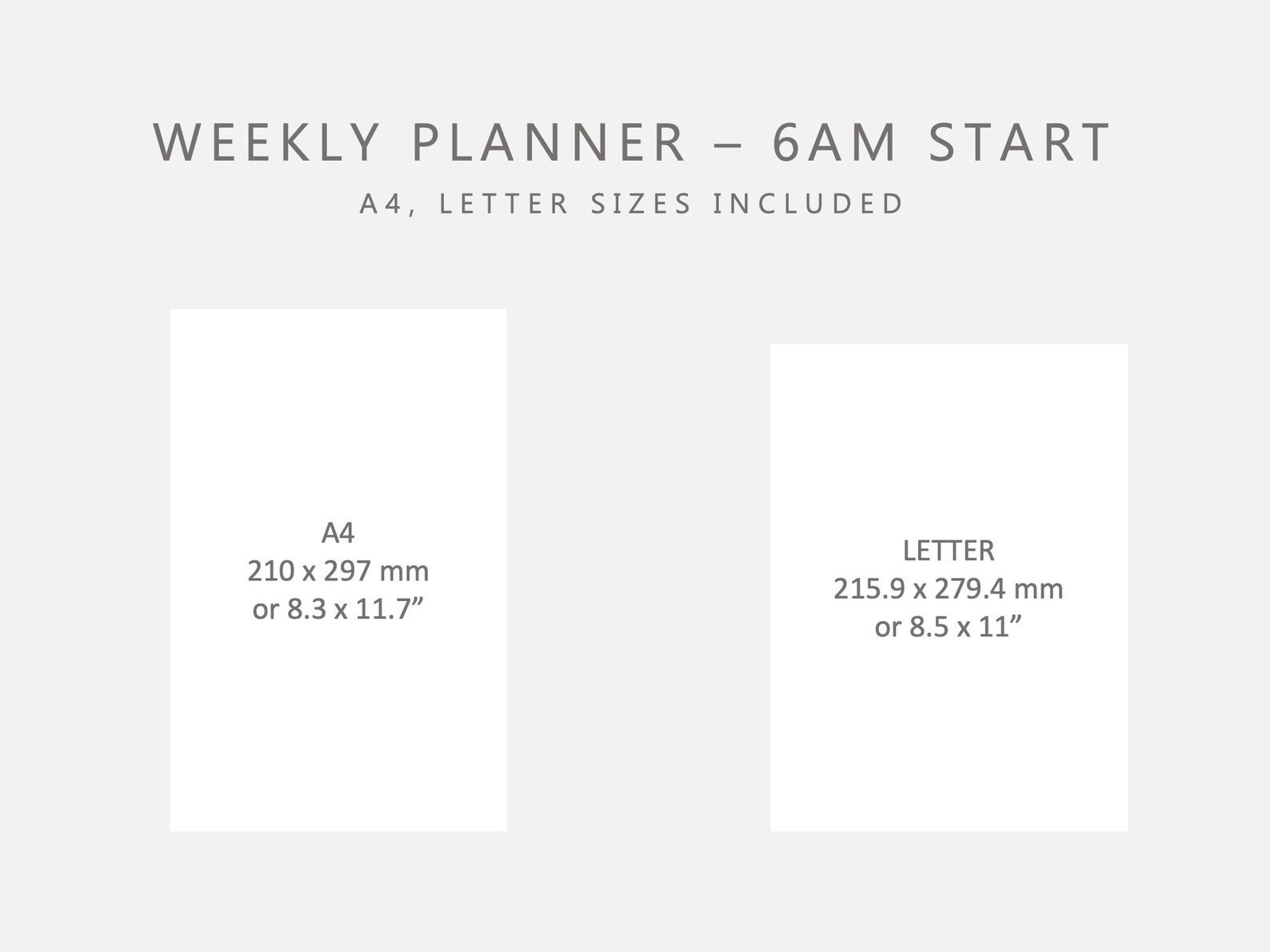 Printable PDF Weekly Schedule 6AM Start, Hourly Planner, Hourly ...