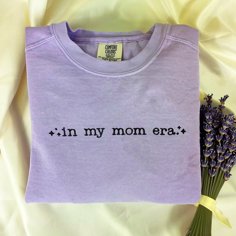 Custom In My Era EMBROIDERED Comfort Colors® T-Shirt, Personalized Mama Sweatshirt, Grandma Gift image 1