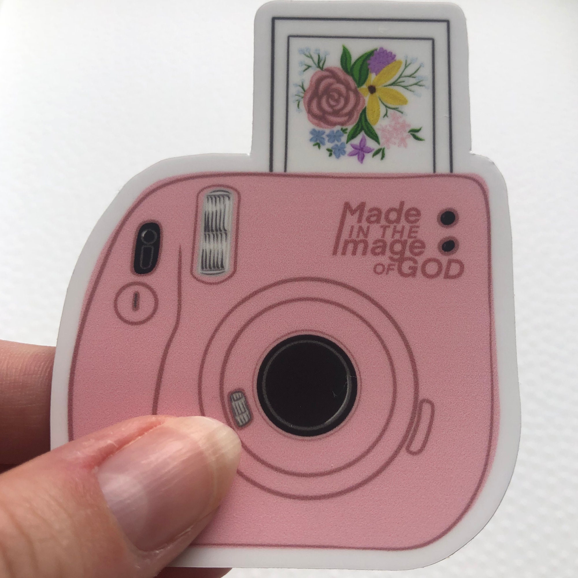Instax Mini Pink Polaroid Camera Die Cut Vinyl Sticker | Decal | Planner |  Film | Journal | Notebook | Journaling | Bullet