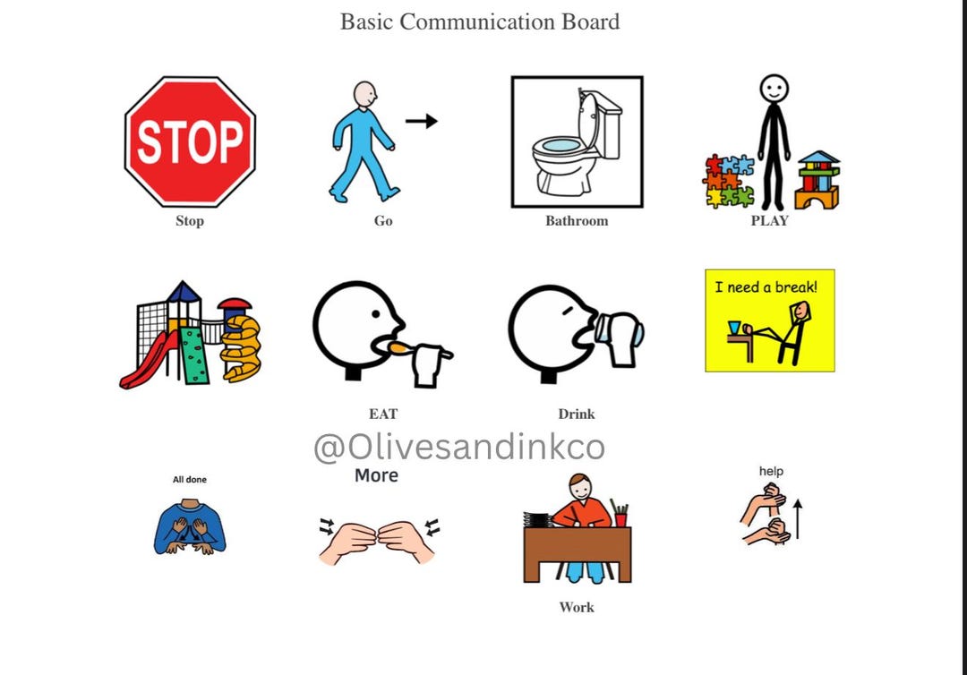 Basic Communication Board Download - Etsy