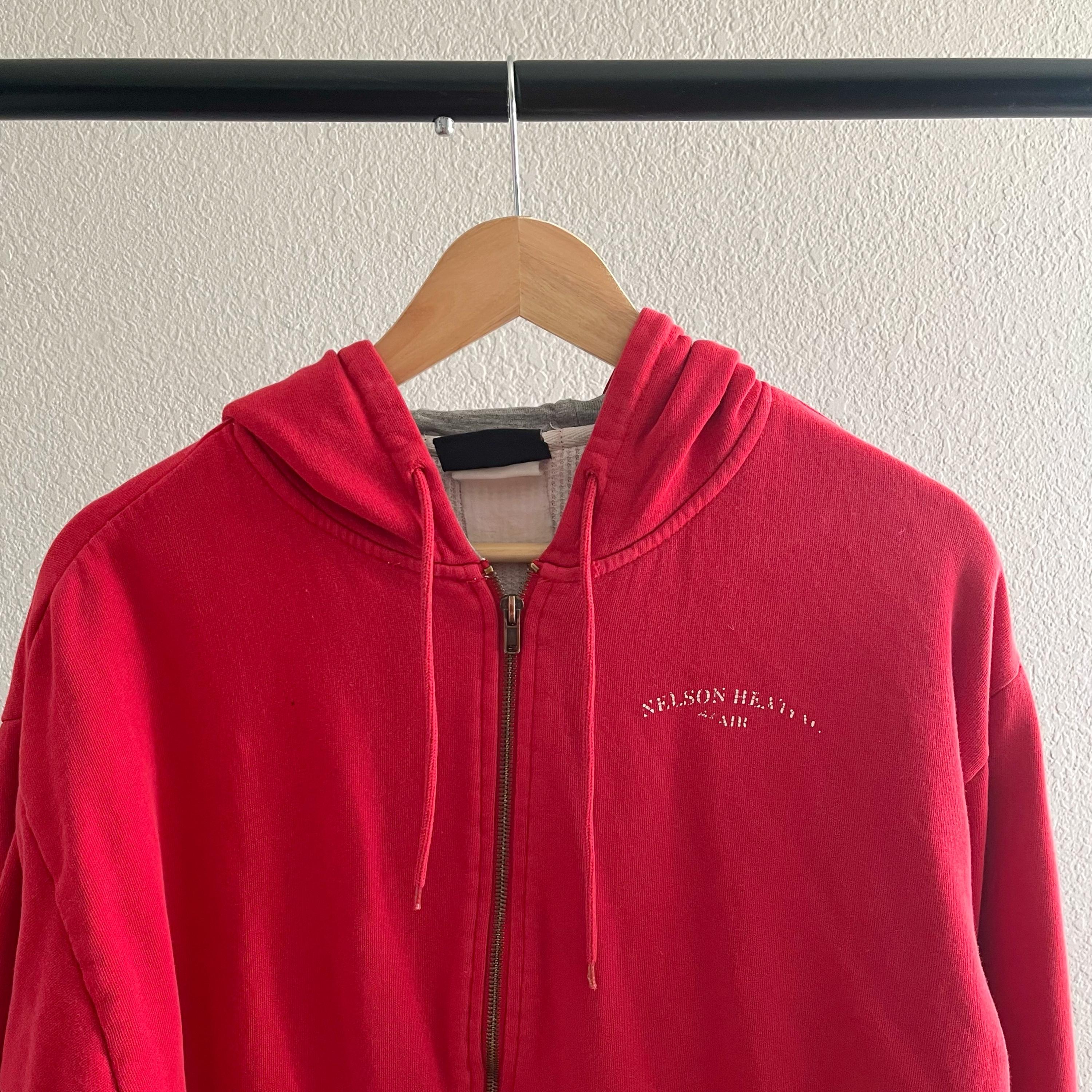Vintage 90's Dickies Thermal Lined Thrashed Workwear Zip up Hoodie