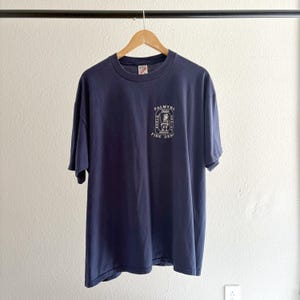 Vintage 1990’s Single Stitch Palmyra Fire Minimalist Navy Graphic Tee - XL