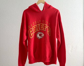 Vintage 1990’s Kansas City Chiefs Red NFL Hoodie Sweatshirt - XL