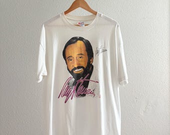 Vintage 1990’s Single Stitch Ray Cartoon Signature Graphic Tee Shirt - Large/XL