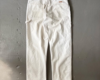 Vintage 1970’s Big Smith White Carpenter Painter Work Pants - 34x28