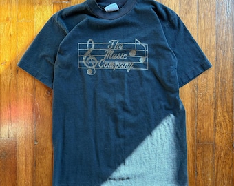 Vintage 1980’s Single Stitch Music Company Made in USA Graphic Tee - Small