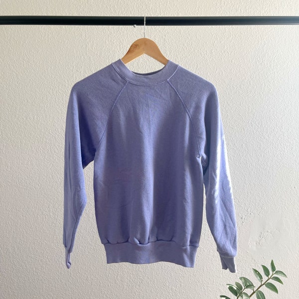Vintage 80’s Single Stitch Lavender Purple Tultex Crewneck Sweatshirt - Small