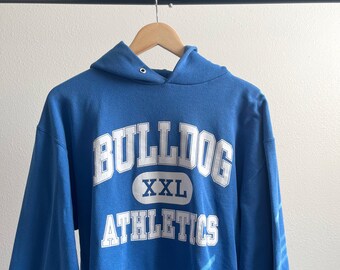 Vintage 90’s Blue Bulldogs Athletics Hoodie Sweatshirt - Large