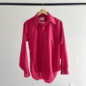Vintage 1970’s Belgrave Square Red Button Up Shirt - Large