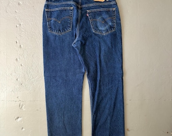 Vintage 1990’s Levi’s 505 Paper Tag Dark Wash Denim Jeans - 38x29