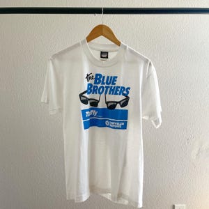 Vintage 1990’s Single Stitch Blue Brothers Car Graphic Tee Shirt - Medium