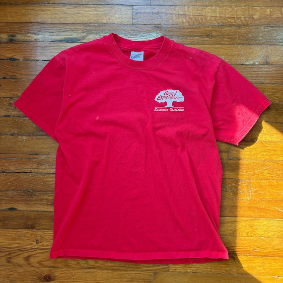 Vintage Y2K Expectations Graphic Tee - Hanes Beefy, Large