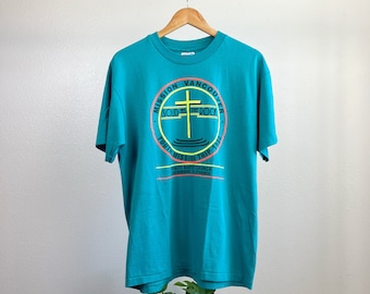 Vintage 90’s Single Stitch Mission Vancouver Christian Graphic Tee Shirt - Large