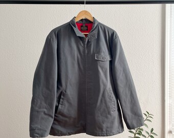 Vintage 1970’s Sears Perma-Press Gray Oversized Workwear Lined Jacket