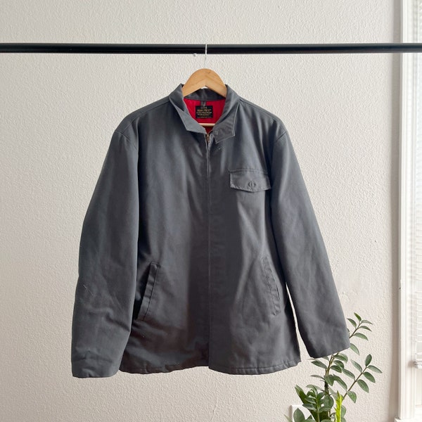 Vintage 1970’s Sears Perma-Press Gray Oversized Workwear Lined Jacket