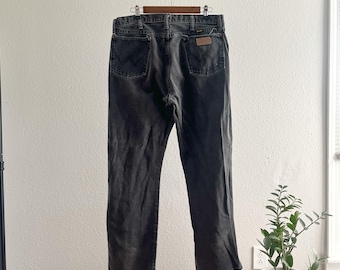 Vintage 1990’s Faded Black Wrangler Denim Western Jeans - 36x30