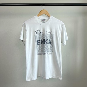 Vintage 80’s Single Stitch ENKA Jets High School Graphic Tee Shirt - Large