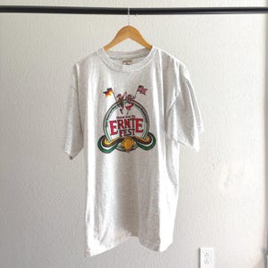 Vintage 1990’s Single Stitch Ernte Patriotic Minimal Graphic Tee Shirt - XL