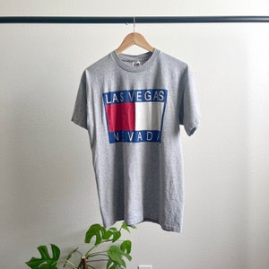 Vintage 90’s Single Stitch Las Vegas Nevada Grey Graphic T-Shirt - Large