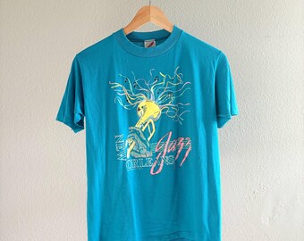 Vintage 80's New Orleans Jazz Blue T Shirt Size S - Etsy