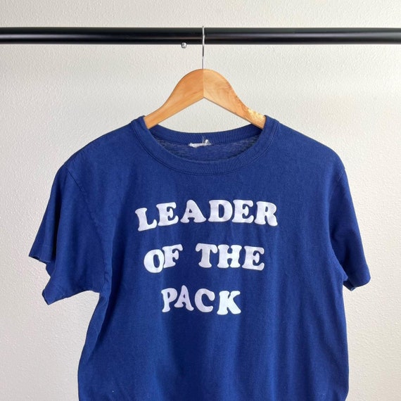 Vintage Single Stitch 90’s Navy Felt “Leader of t… - image 2