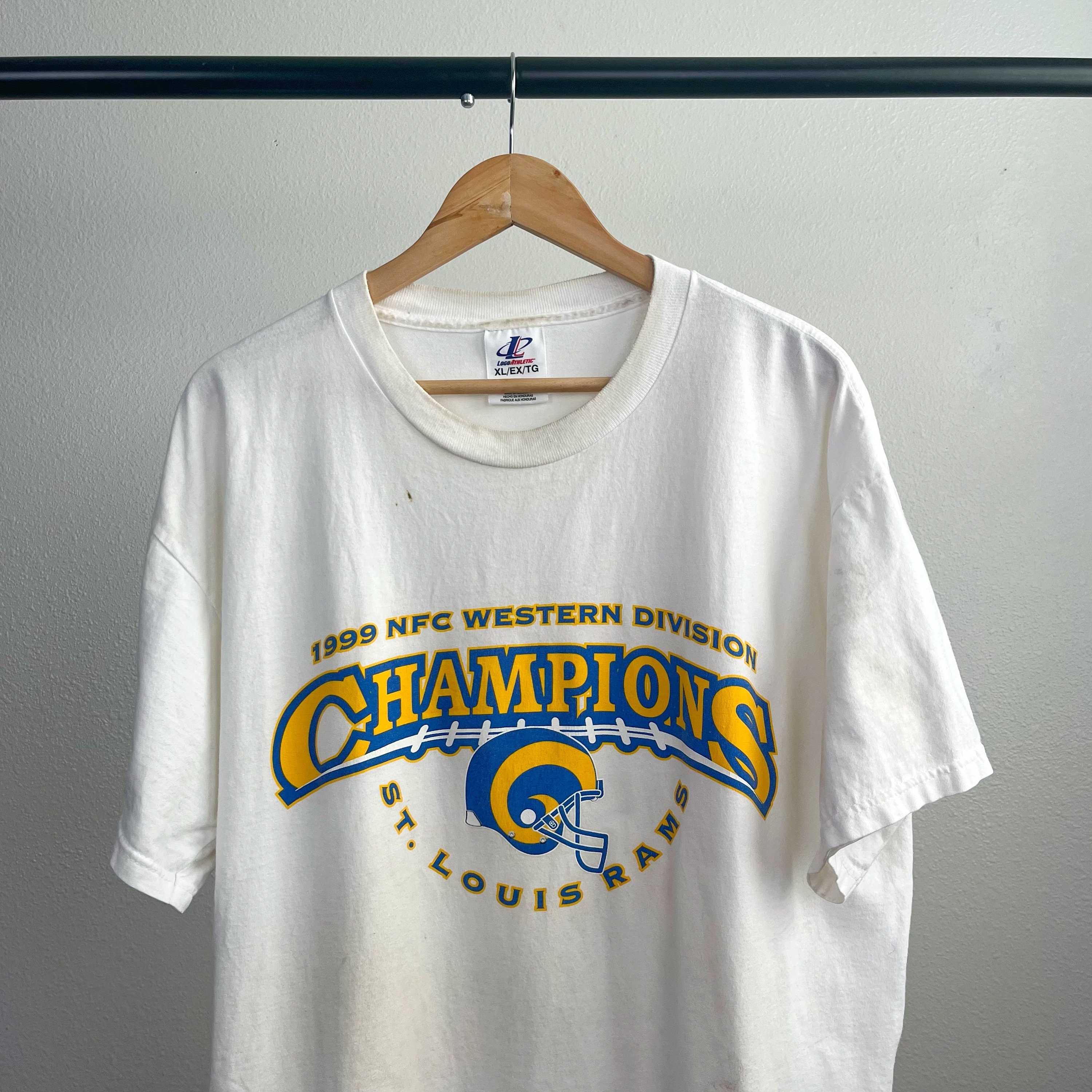 Y2K St Louis Rams National Conference Champs 2001 t-shirt Large