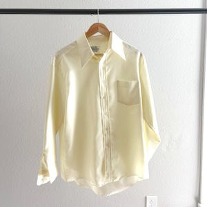 Vintage 1970’s K-Mart Yellow Perm-Press Button Up Dress Shirt - XL