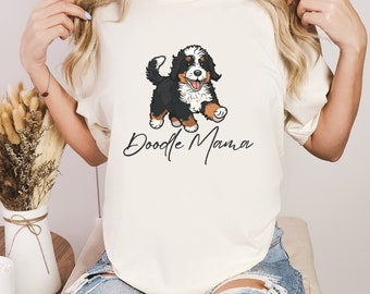 Bernedoodle Mom T-Shirt: Trendy Doodle Dog Graphic Tee