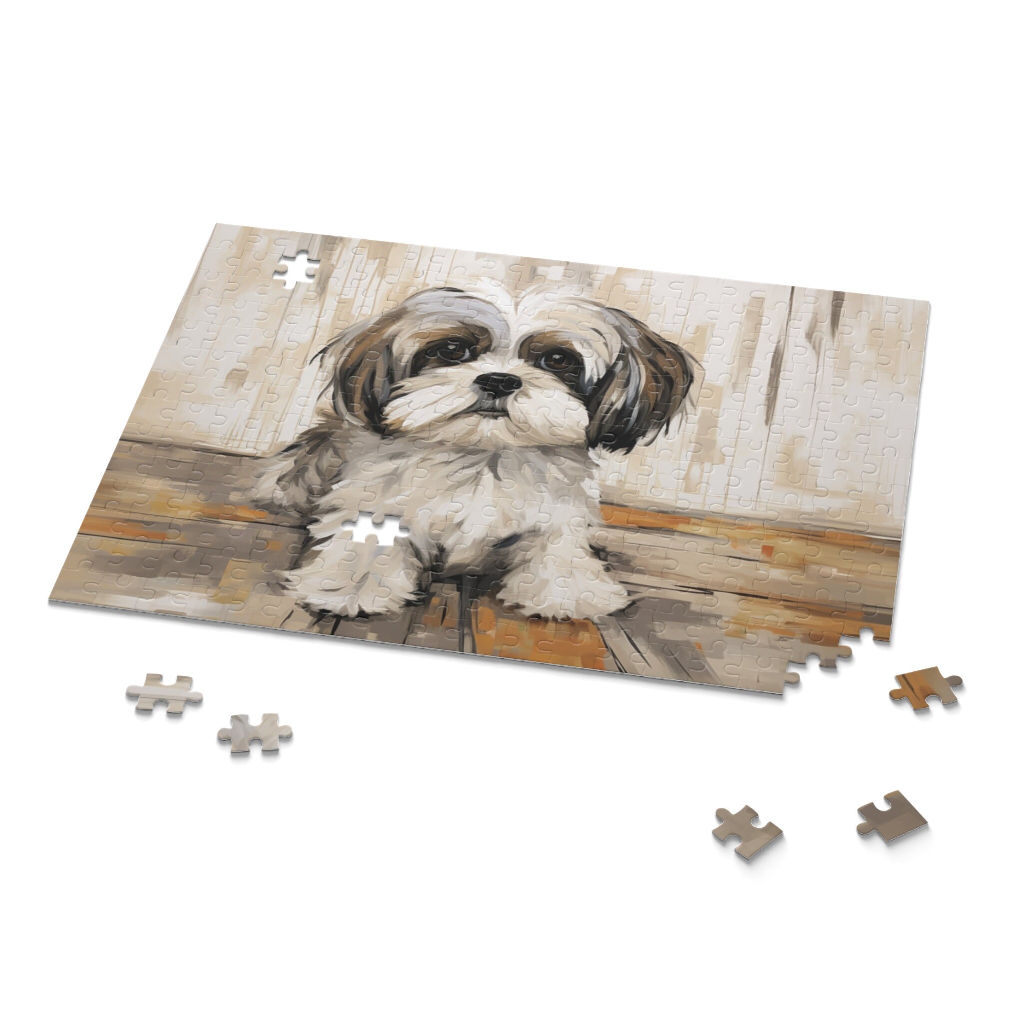 Adorable Shih Tzu Puzzle Cute Dog Neutral Colors Jigsaw - Etsy