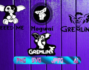 gizmo svg,gremlin svg,gremlins svg,gizmo bundle, gizmo mogwai svg,gizmo cricut cutfile, Christmas Gremlin gift for her, Gizmo gift for him.