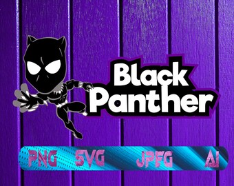 Panther Cartoon/Cartoon Shirt/Cartoon Hat/Svg Cutfile/High Quality/Digital Cartoon/ Graphic Tee/ Black Panther Printable.