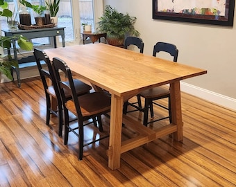 Dining Table, Solid White Oak Hand Crafted
