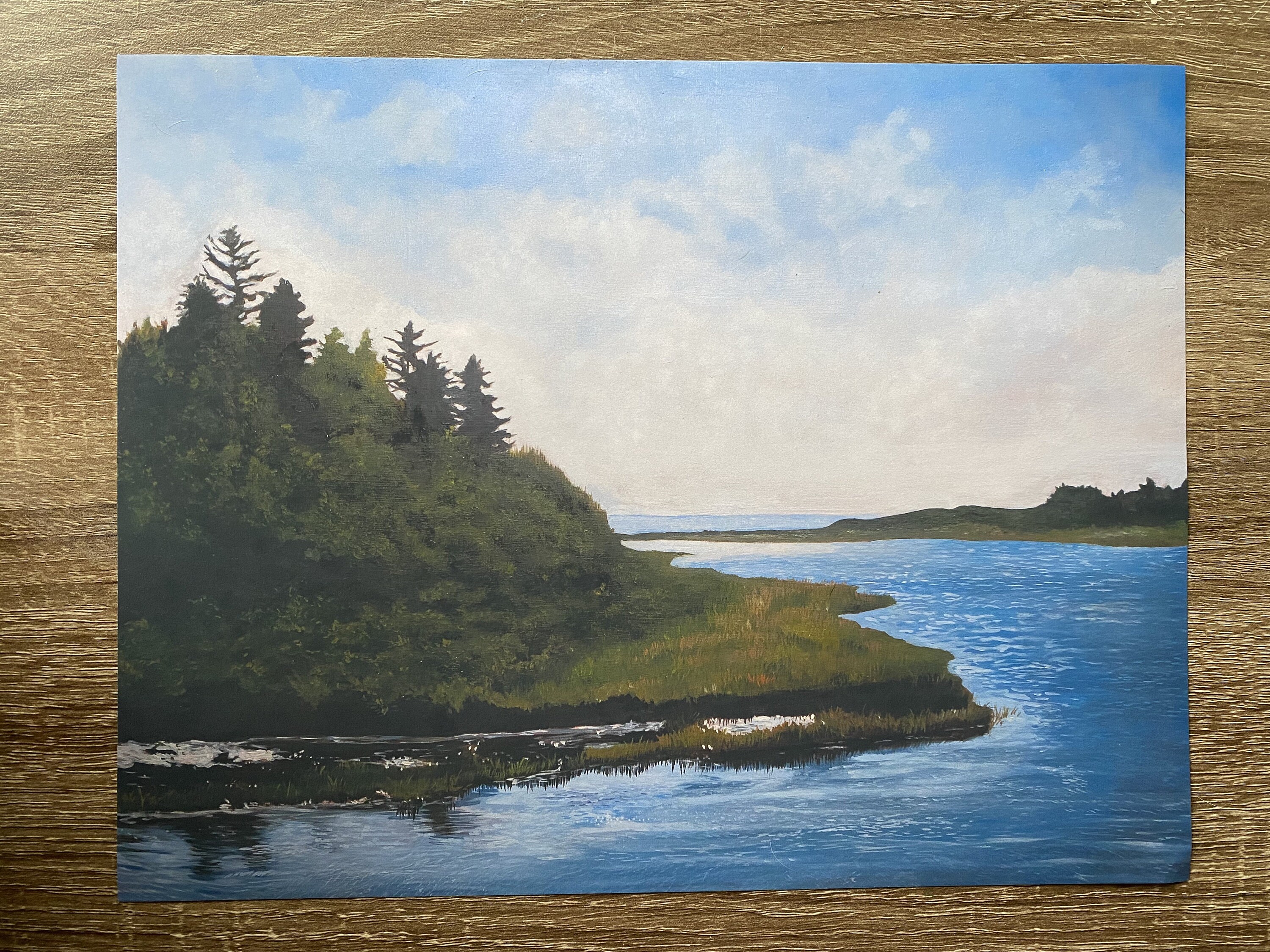 油絵風景画プリント、プリンスエドワード島、カナダの水景*デジタル