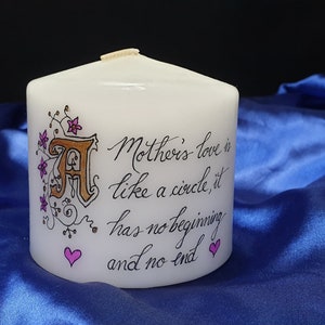 Aangepaste Moederdagcadeau voor moeder, gepersonaliseerd kaarscadeau met handschrift, verjaardagscadeau voor moeder, aanstaande moeder, babyshower aandenken