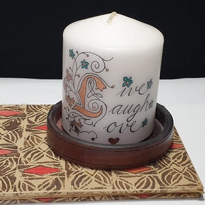 Gepersonaliseerd kaarscadeau voor verjaardag of bedankcadeau, mooi kaarscadeau, gouden acryl handgeschreven letters gemaakt in Nieuw-Zeeland