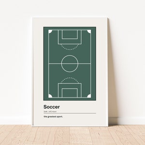 Impresión de definición de fútbol / Campo de fútbol / Impresiones de fútbol verde / Decoración de la habitación de los niños / Cartel de fútbol / Arte de la habitación de los niños / Impresiones de los adolescentes /