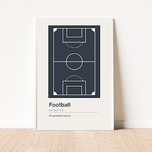Football Definition Print | Football Field | Football Soccer Prints | Boys Room Décor | Soccer Poster | Kids Room Art | Teen Boys Prints |