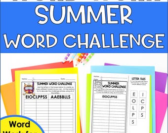 Summer Word Work Games for Kids – Printable Making Words & Spelling Activities for Grades 2–5