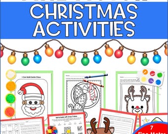 Christmas Fine Motor Activities for Kids – Holiday Crafts, Tracing, Cutting, and More for PreK to 2nd Grade
