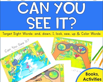 Jungle Sight Word Books and Activities – Printable Readers, Worksheets, and Games for Teaching Color Words and High Frequency Words