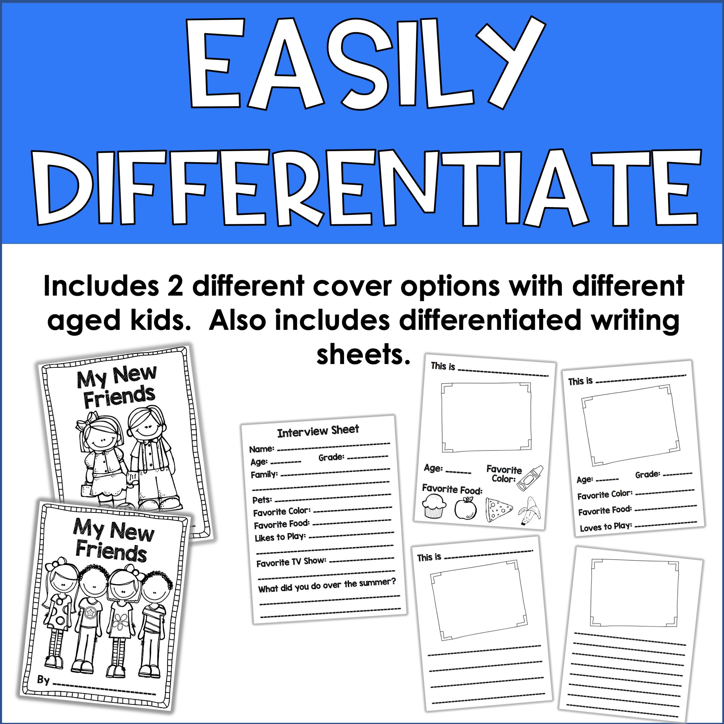 Get to Know You Interview Activity for Kids – Back to School Ice ...