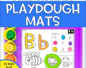 Alphabet Playdough Mats for Kids – Printable Letter Activities for Preschool, PreK, and Kindergarten Fine Motor Practice