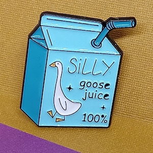 silly goose pin funny enamel pin silly goose juice pin for kids silly goose juice pin cute enamel pin fun lanyard pin small pin