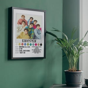Póster de Enhypen / Descarga digital / 8x10, A4, tamaño carta (EE. UU.) 8.5x11, 11x14, 16x20 / Merchandising / K-Pop / Regalo / Arte mural / Decoración del hogar / Arte de fans