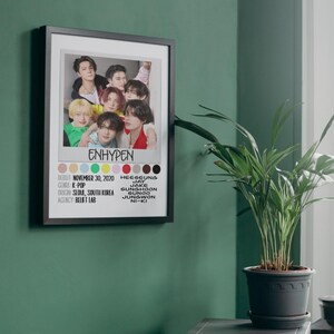 Póster de Enhypen / Descarga digital / 8x10, A4, tamaño carta (EE. UU.) 8.5x11, 11x14, 16x20 / Merchandising / K-Pop / Regalo / Arte mural / Decoración del hogar / Arte de fans