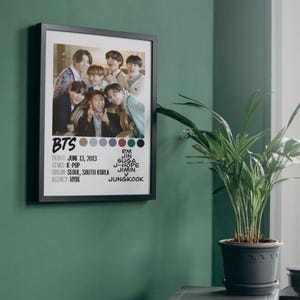 Póster de BTS Bangtan Boys / Descarga digital / 8x10, A4, tamaño carta (EE. UU.) 8.5x11, 11x14, 16x20 / Merchandising / K-Pop / Regalo / Arte mural / Decoración del hogar