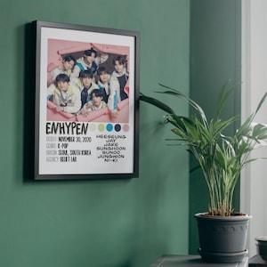 Póster de Enhypen / Descarga digital / 8x10, A4, tamaño carta (EE. UU.) 8.5x11, 11x14, 16x20 / Merchandising / K-Pop / Regalo / Arte mural / Decoración del hogar / Arte de fans