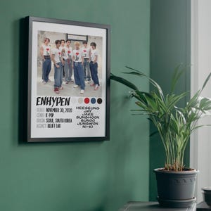 Póster de Enhypen / Descarga digital / 8x10, A4, tamaño carta (EE. UU.) 8.5x11, 11x14, 16x20 / Merchandising / K-Pop / Regalo / Arte mural / Decoración del hogar / Arte de fans