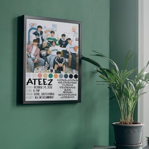 Ateez K-Pop Poster: Limited Edition Wall Art Print (Digital Download 8x10)