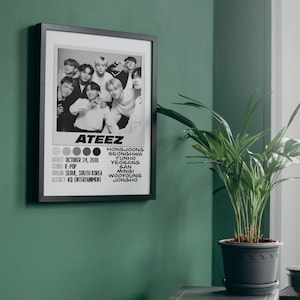Póster de ATEEZ / Descarga digital / 8x10, A4, Carta EE. UU. 8.5x11, 11x14, 16x20 / Merchandising / K-Pop / Regalo / Arte mural / Decoración del hogar / Arte de fans